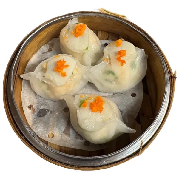 Steamed Pea Tips Scallop Dumplings