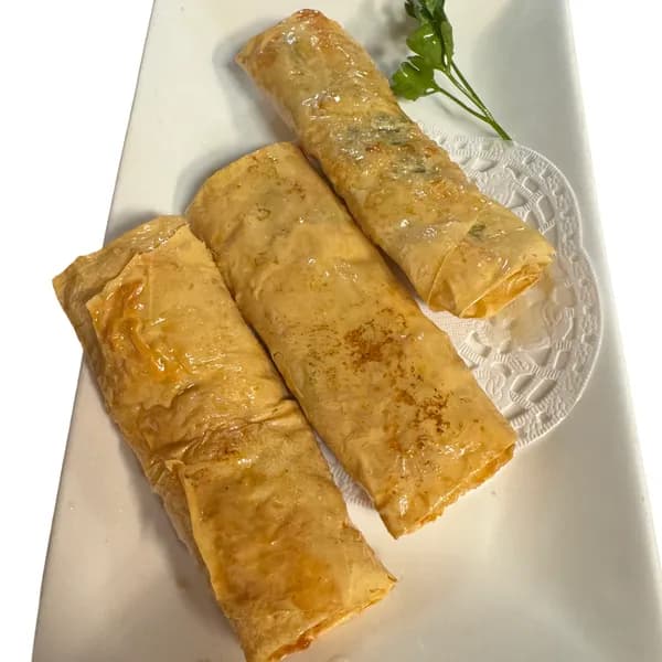 Pan Fried Bean Curd Wrap With Shrimp Pea Tip