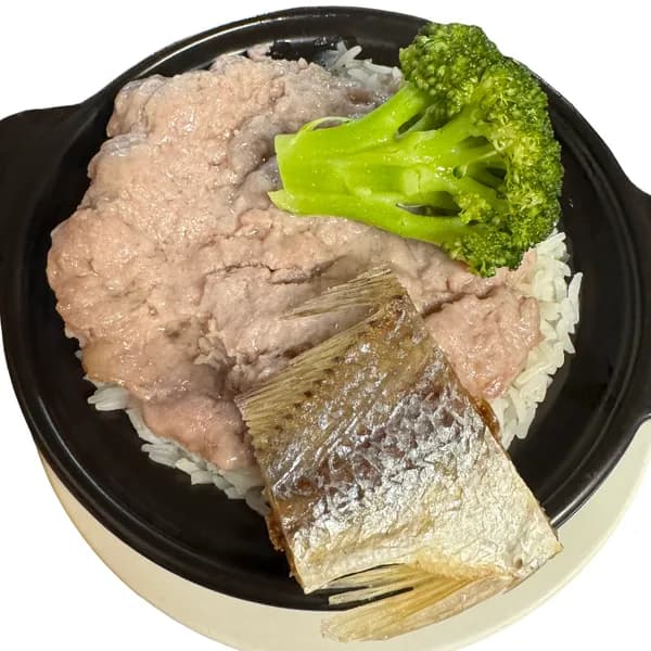 Pork Patty Salted Fish With Rice