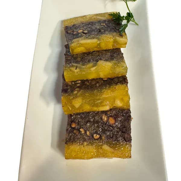 Pan-Fried Red Bean and Water Chestnut Cake