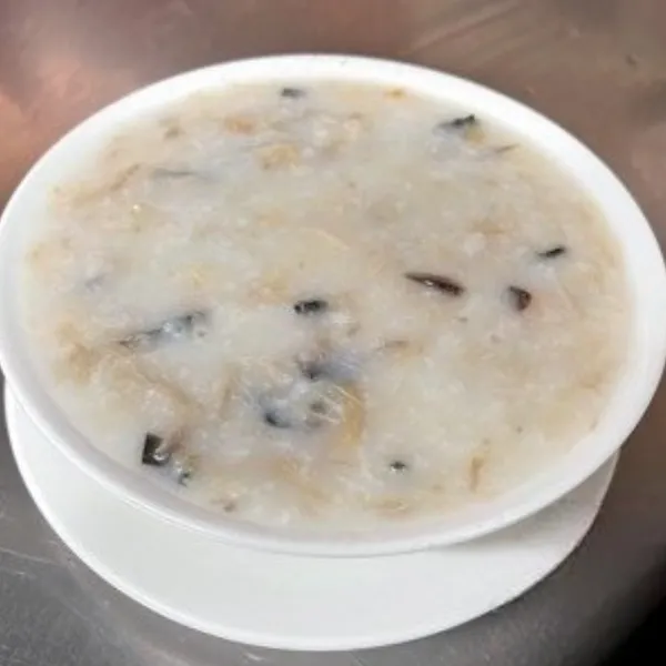 Minced Pork with Preserved Egg Congee